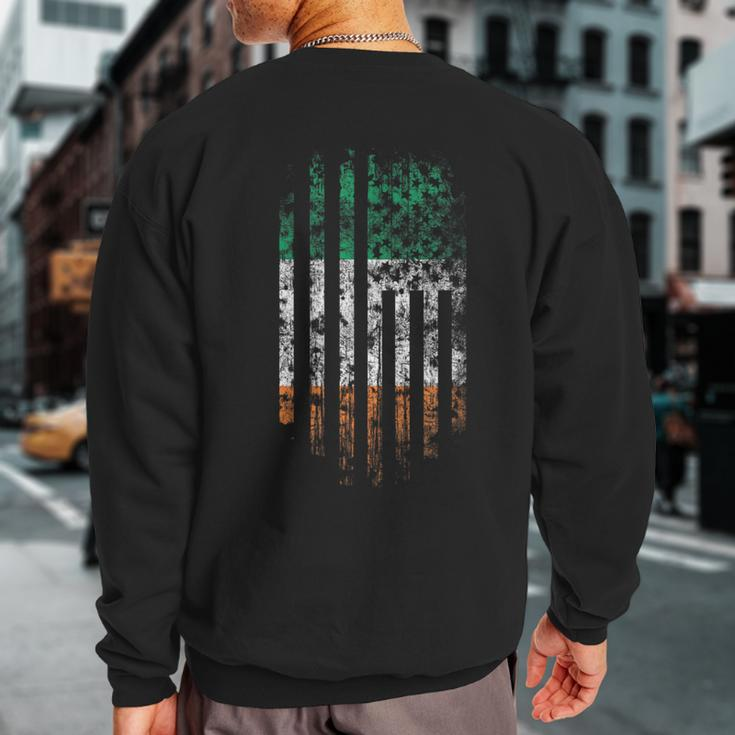Irish American Flag Ireland Saint Patrick's Day Sweatshirt Back Print