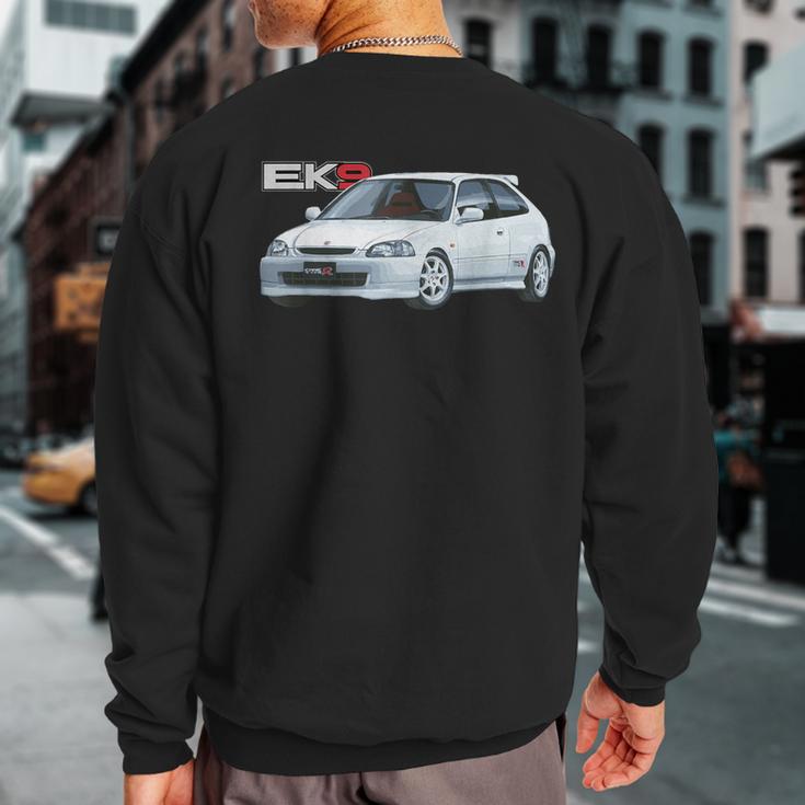 Jdm Car Type Ek9 Hatch Sport Dx Manual 5 Speed B16 Sweatshirt Back Print