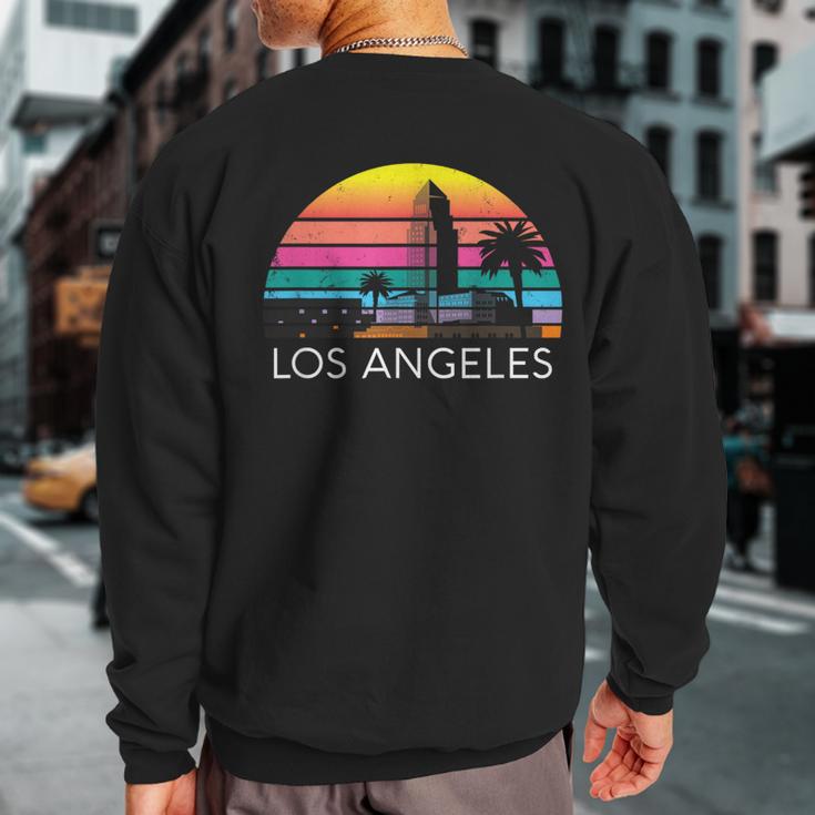 Los Angeles Beach California Surf Vintage Cali Dtla Venice Sweatshirt Back Print