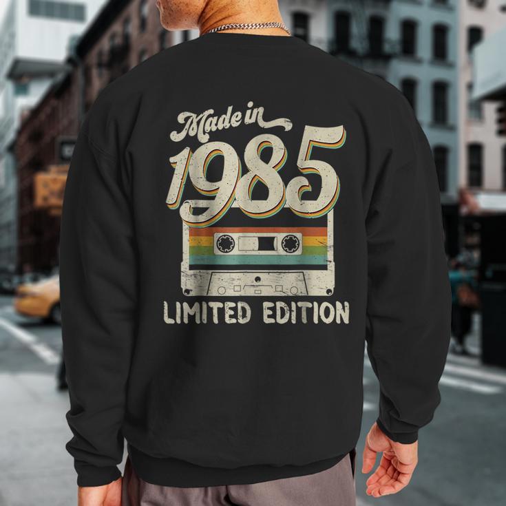 Made In 1985 Limited Edition 37Th Birthday Cassette Tape Sweatshirt Back Print