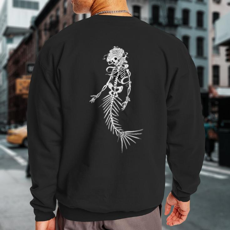 Mermaid Zombie Bones Skull Dead Sweatshirt Back Print