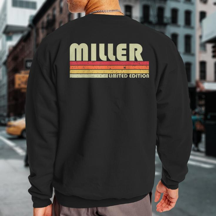 Miller Job Title Profession Birthday Worker Idea Sweatshirt Back Print