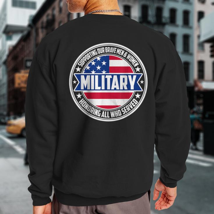 National Military Appreciation Month Sweatshirt Back Print