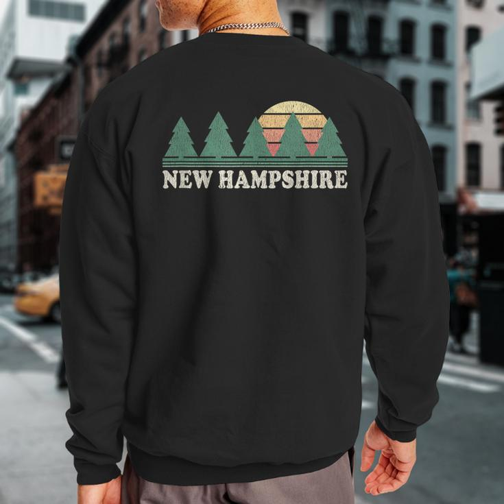 New Hampshire Nh Vintage Retro 70S Graphic Sweatshirt Back Print