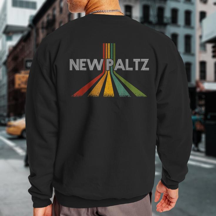 New Paltz New York Vintage Retro Sweatshirt Back Print