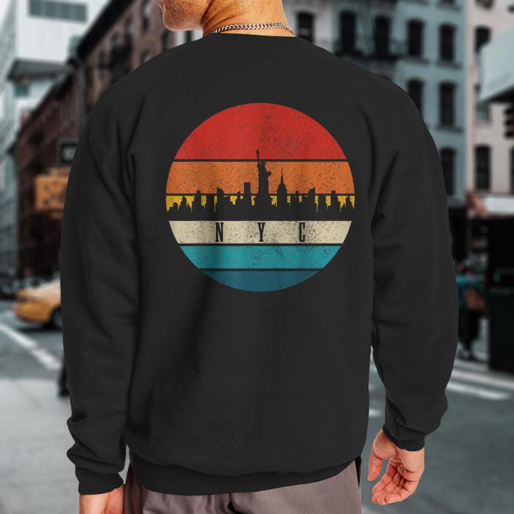 New York City Nyc Ny Skyline Pride Vintage Sweatshirt Back Print