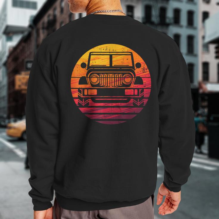 Off Road 4X4 Vintage Retro 70S Sunset Off Road Sweatshirt Back Print