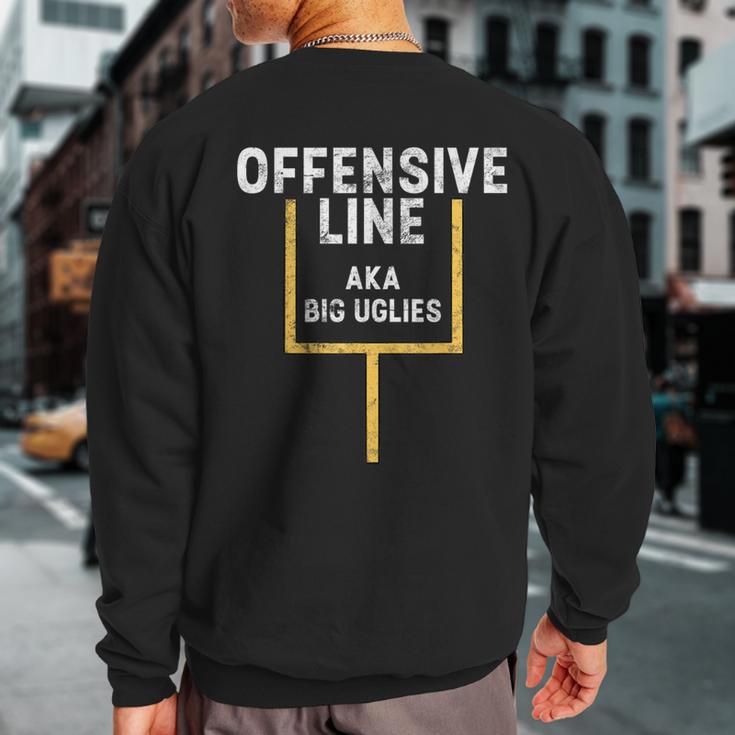 Offensive Lineman Ol Big Nasty Football Sweatshirt Back Print