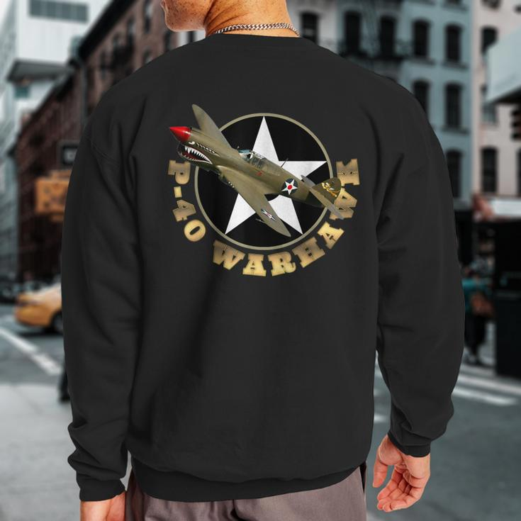 P-40 Warkhawk Fighter Aircraft Ww2 Airplane Military Sweatshirt Back Print