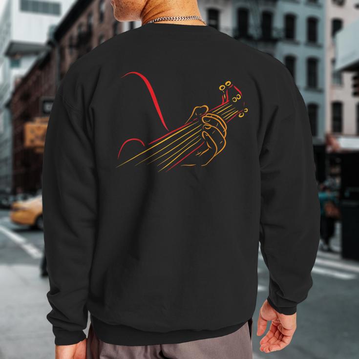 Playing Guitar Guitarist Music Life Sweatshirt Back Print