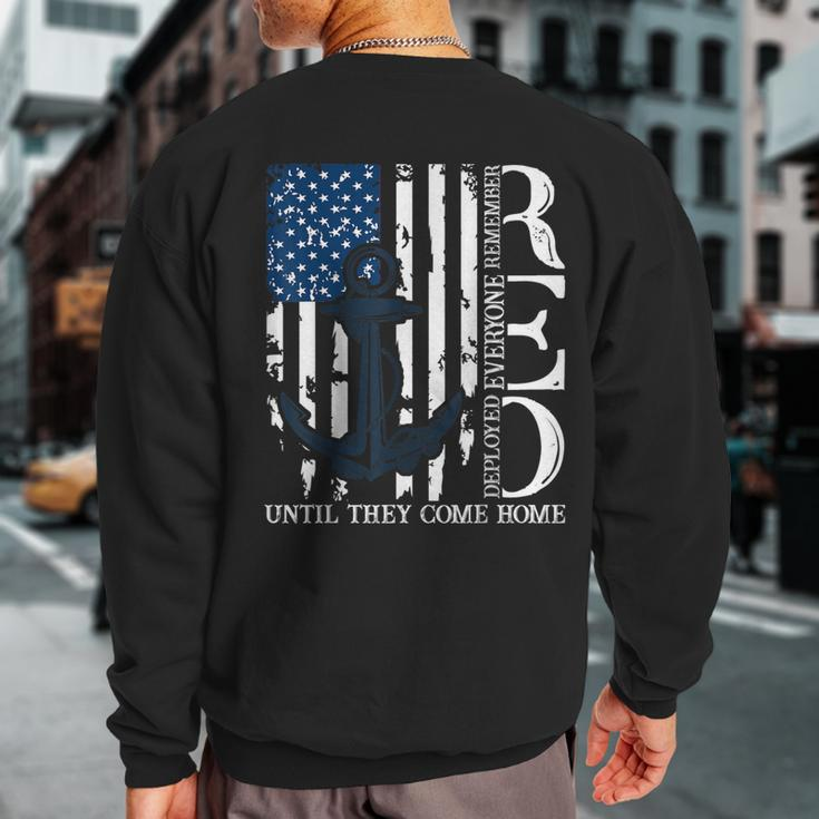 Red Friday Military Memorial Day Veterans Family 4Th Of July Sweatshirt Back Print