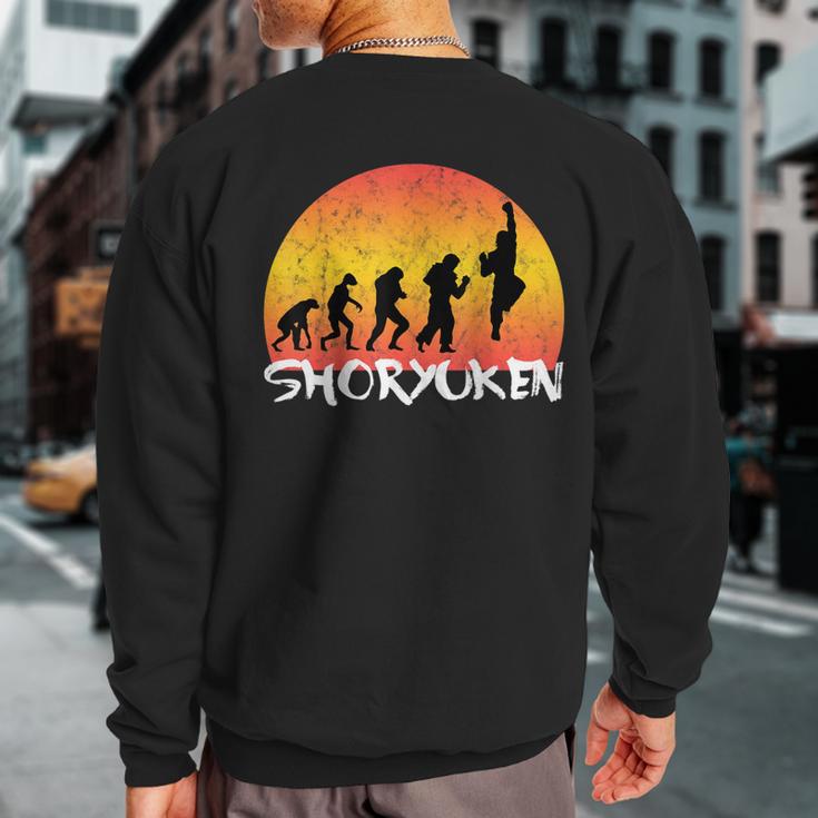 Retro Vintage Shoryuken Fighter Evolution Sweatshirt Back Print