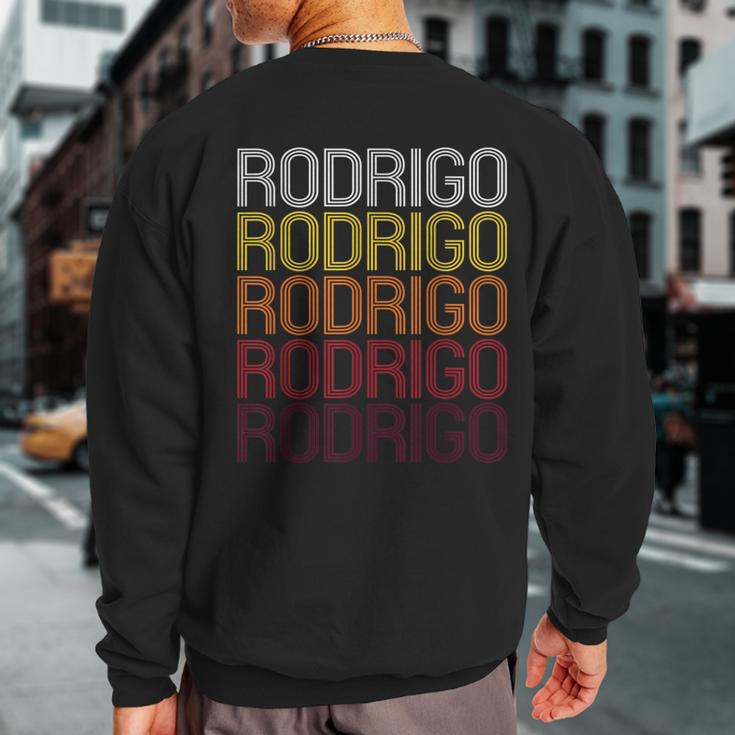 Rodrigo Retro Wordmark Pattern Vintage Style Sweatshirt Back Print