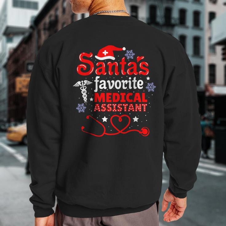 Santas Favorite Medical Assistant Christmas Sweatshirt Back Print