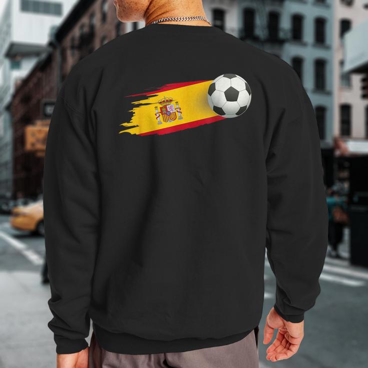 Spain Soccer Ball Spain Flag Jersey Spanish Football Fan Sweatshirt Back Print