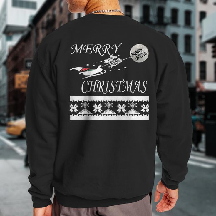 Sprint Car Racing ChristmasDirt Track Cars Sweatshirt Back Print