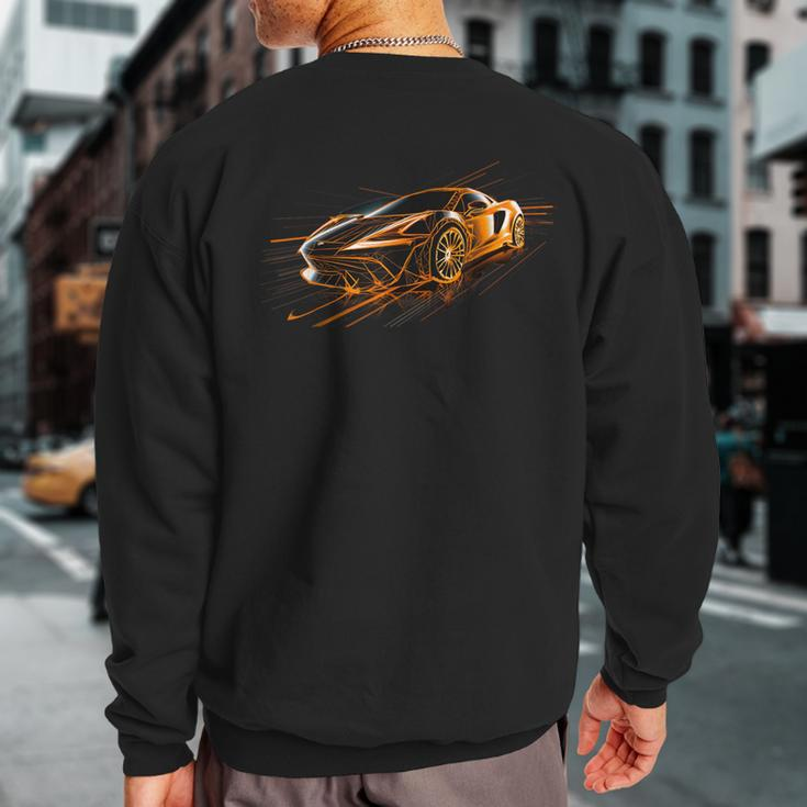 Supercar Exotic Sports Car Concept Car Poster Style Graphic Sweatshirt Back Print