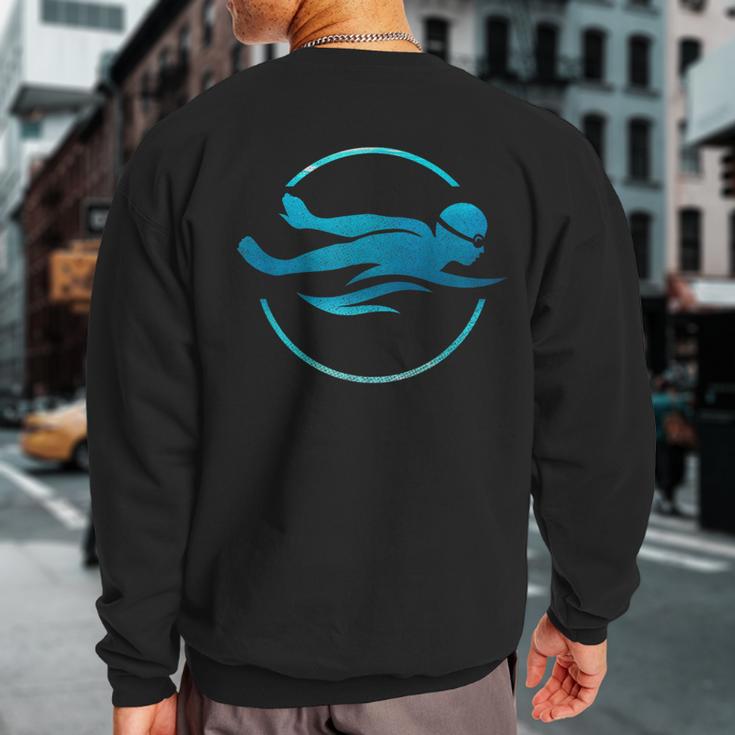 Swimmer Swimming Swim Team Sweatshirt Back Print