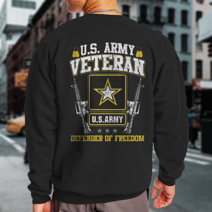 US Army Proud Army Veteran Vet Us Military Veteran Sweatshirt Back Print