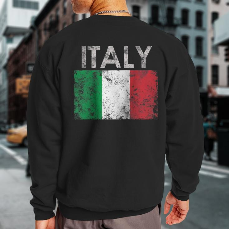 Vintage Italy Italia Italian Flag Pride Sweatshirt Back Print