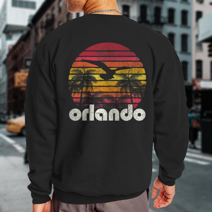 Vintage Retro Orlando Fl Florida 70'S 80'S Style Sweatshirt Back Print