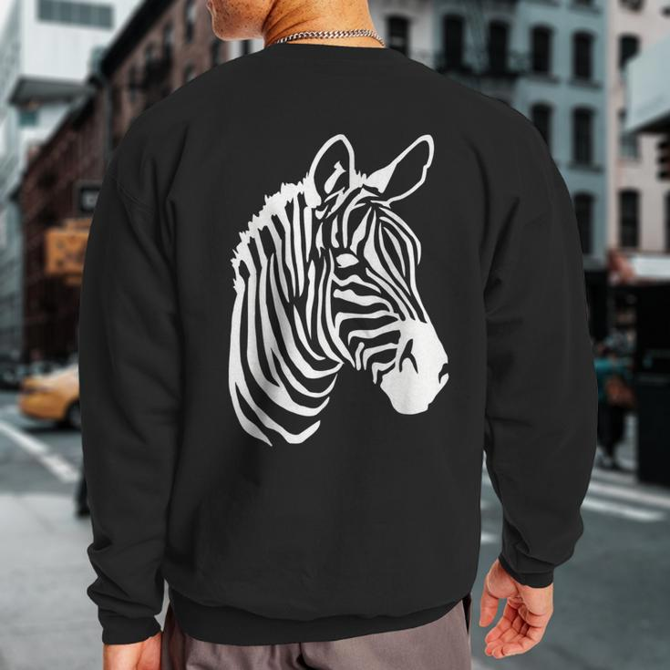 Zebra Head Sweatshirt Back Print