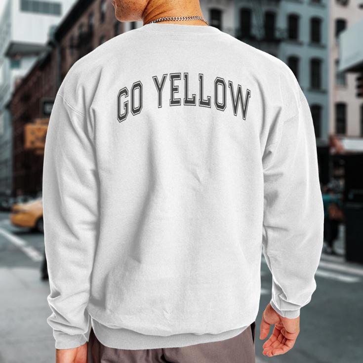 Go Yellow Team Summer Camp Competition Color Event War Game Sweatshirt Back Print