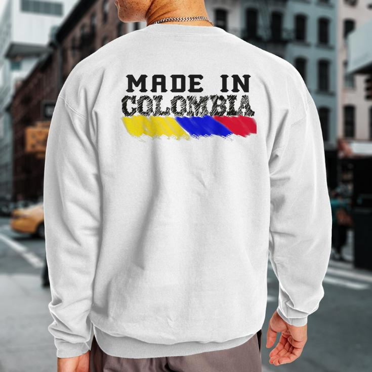 Made In Colombia Colors Colombian Flag Patriotic Sweatshirt Back Print