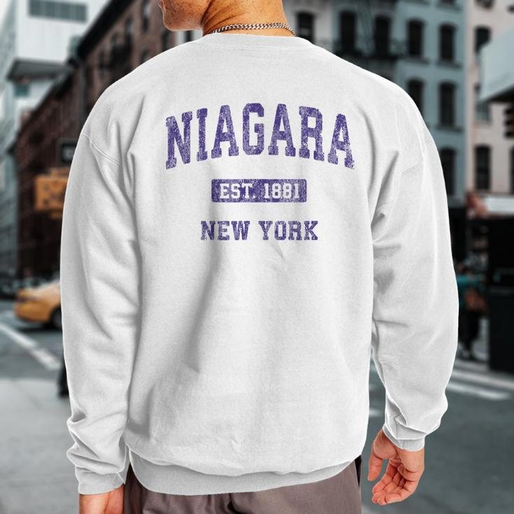 Niagara New York Ny Vintage Athletic Sports Sweatshirt Back Print