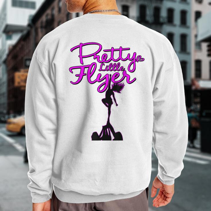 Pretty Little Flyer Cheerleading Squad Pun Sweatshirt Back Print