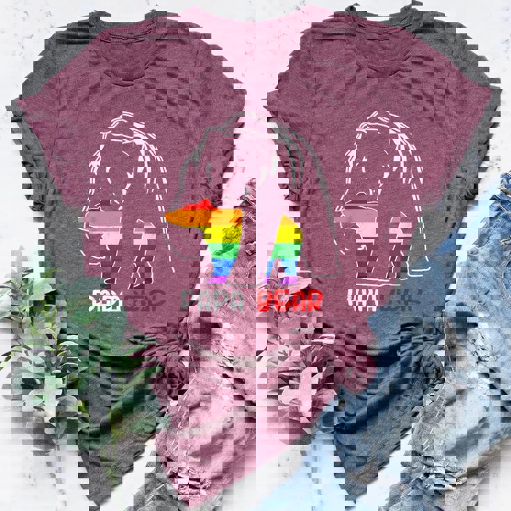 Lgbt Papa Bear Gay Pride Equal Rights Rainbow Bella Canvas T-shirt