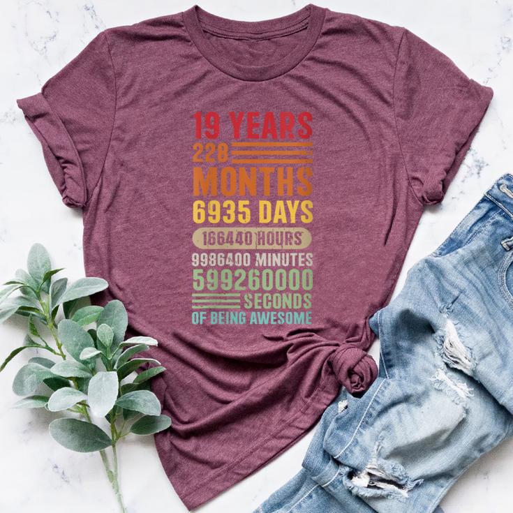 19 Years 228 Months Of Being Awesome Vintage 19Th Birthday Bella Canvas T-shirt