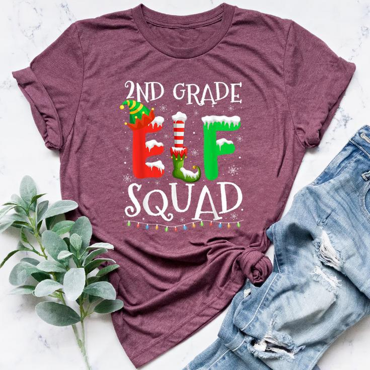 2Nd Grade Elf Squad Teacher Christmas Students Bella Canvas T-shirt