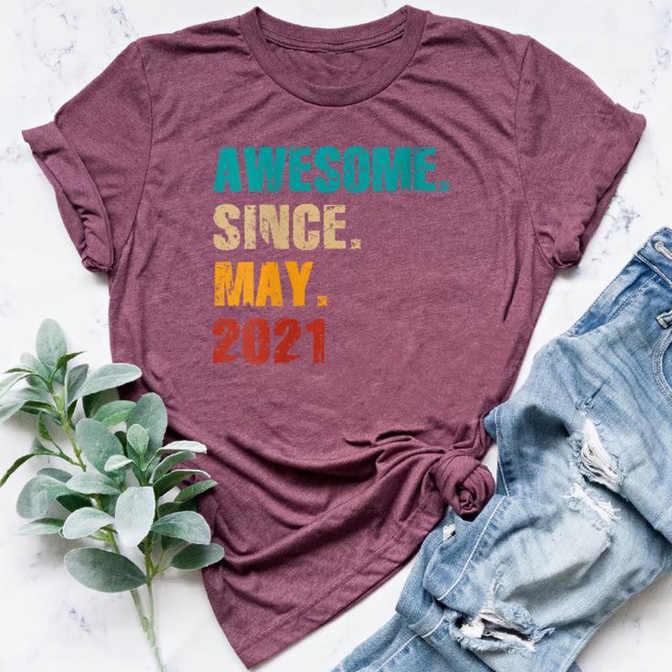 3 Year Old Vintage Awesome Since May 2021 3Rd Birthday Bella Canvas T-shirt