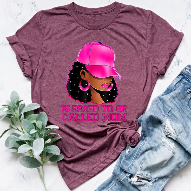 African American Afro Blessed To Be Called Mom Bella Canvas T-shirt