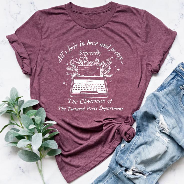 All's Fair In Love & Poetry Valentines Day Men Bella Canvas T-shirt