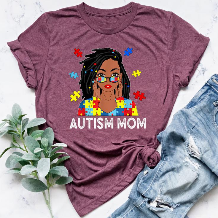Autism Mom African American Loc'd Autism Awareness Bella Canvas T-shirt
