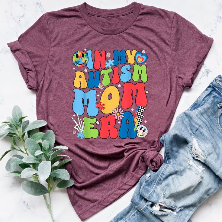 In My Autism Mom Era Autism Awareness Support Puzzle Groovy Bella Canvas T-shirt