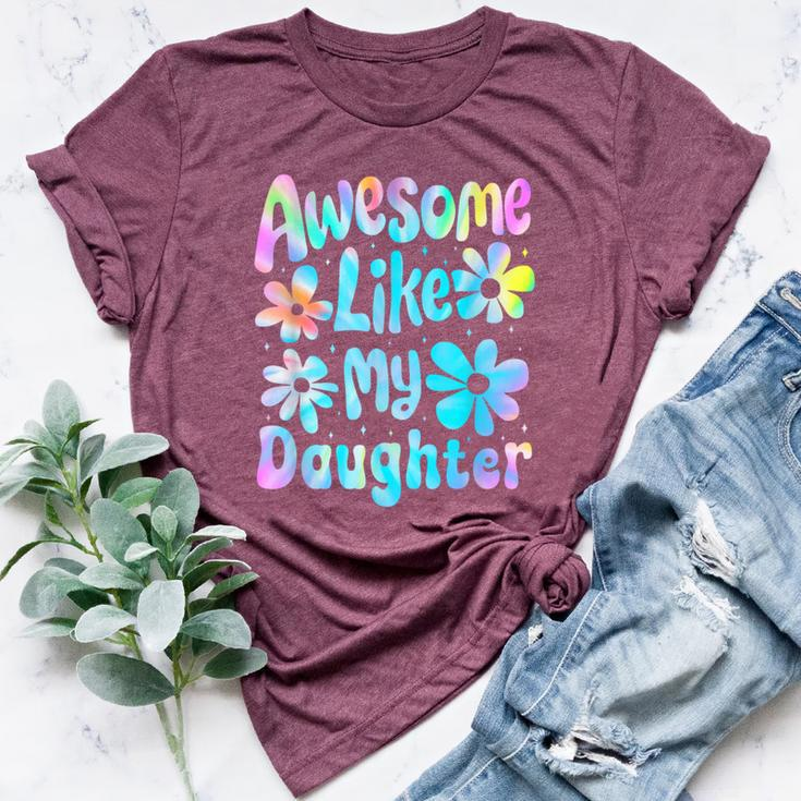 Awesome Like My Daughter Mommy Groovy Graphic Mother's Day Bella Canvas T-shirt