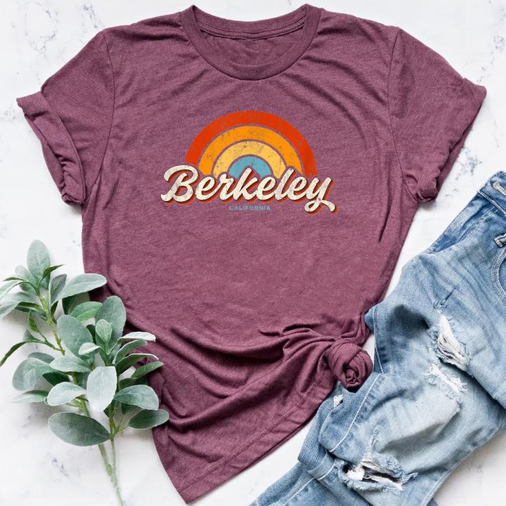 Berkeley California Ca Vintage Rainbow Retro 70S Bella Canvas T-shirt