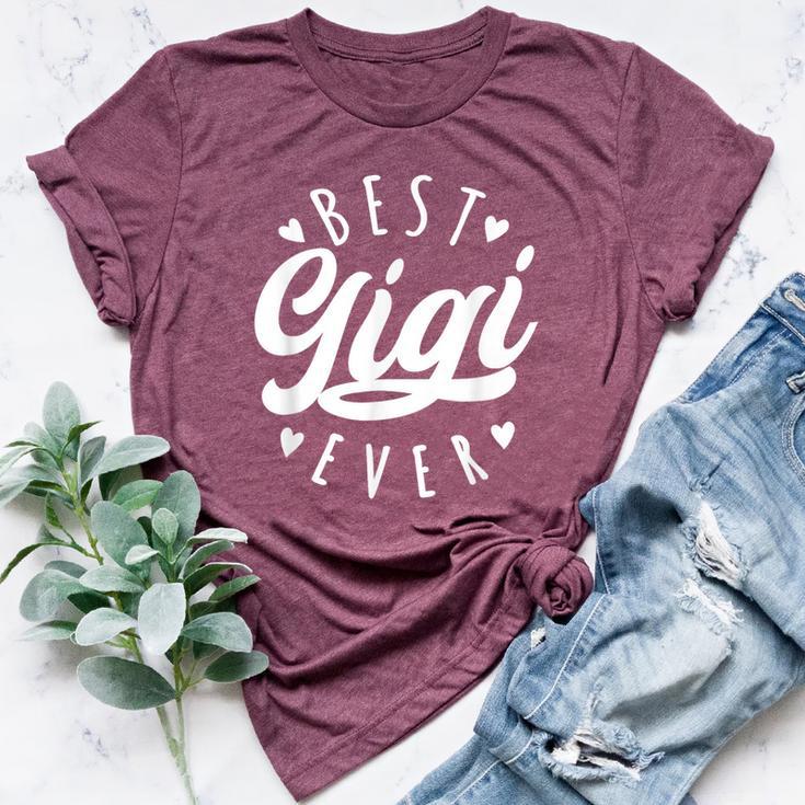 Best Gigi Ever Modern Calligraphy Font Mother's Day Gigi Bella Canvas T-shirt