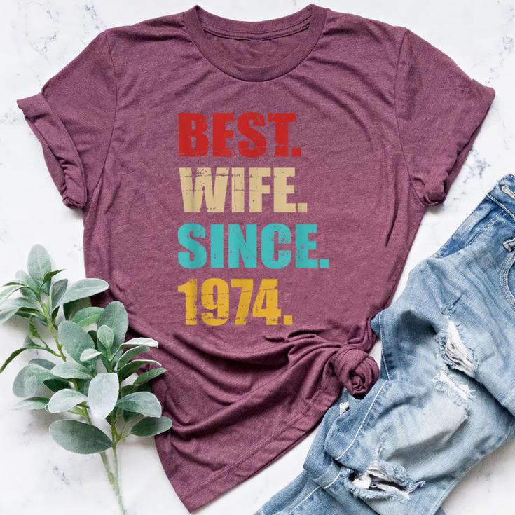 Best Wife Since 1974 For 50Th Golden Wedding Anniversary Bella Canvas T-shirt