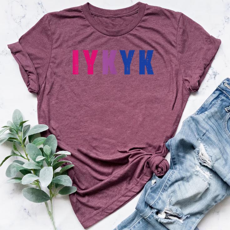 Bisexual Iykyk Fun Bi Pride Flag Bisexuality Lgbtq Women Bella Canvas T-shirt