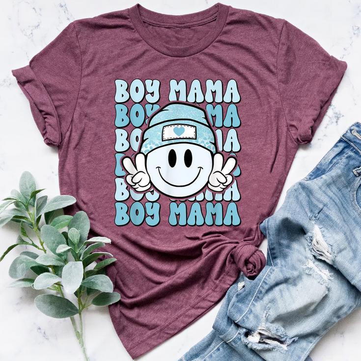 Boy Mama Retro For Mother Of Boys Mom Of Sons Bella Canvas T-shirt