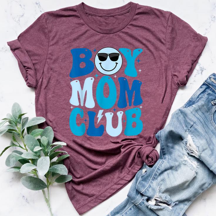 Boy Mom Club Mother's Day Groovy Mother Mama Bella Canvas T-shirt