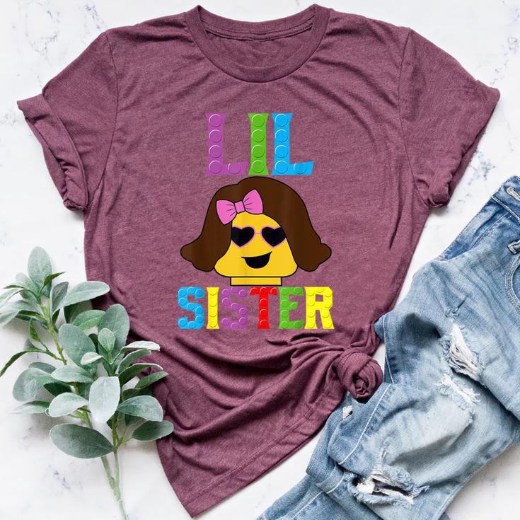 Building Blocks Lil Sister Master Builder Family Matching Bella Canvas T-shirt