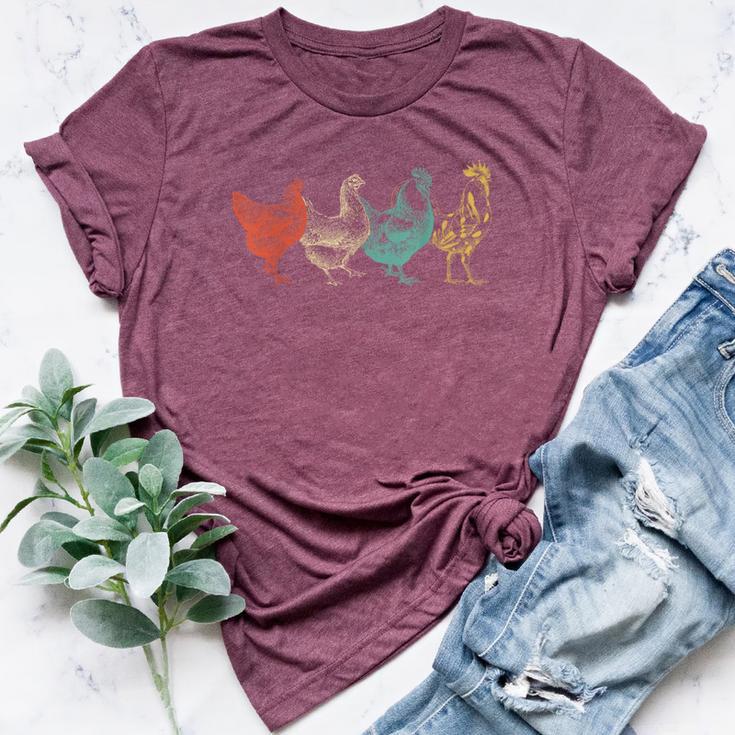 Chicken Retro Vintage Poultry Farmer Farm Lover Bella Canvas T-shirt