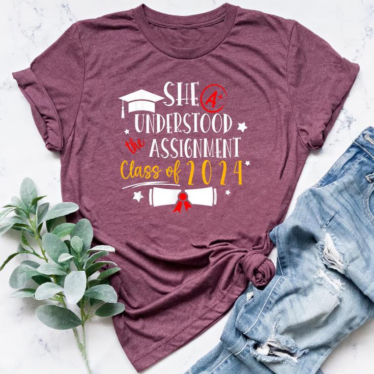 Class Of 2024 Graduation She Understood Assignment Kid Bella Canvas T-shirt