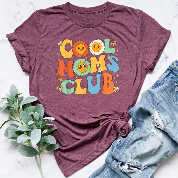Cool Moms Club Groovy Mother's Day Floral Flower Bella Canvas T-shirt