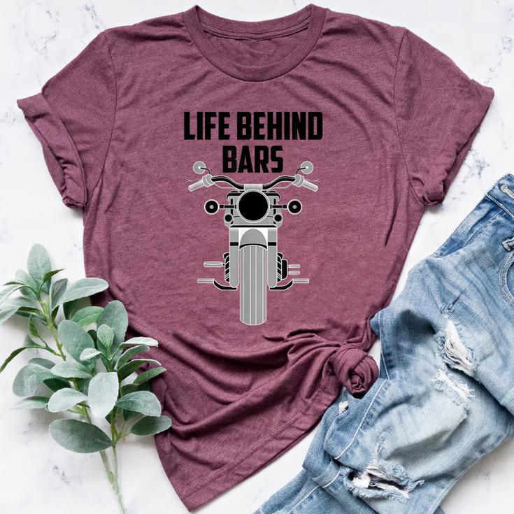 Cool Vintage Motorcycle Cute Life Behind Bars Bella Canvas T-shirt